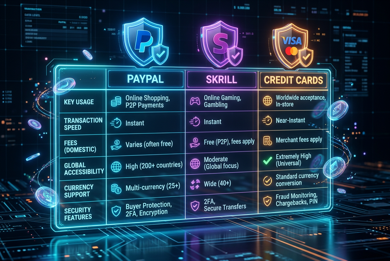Srovnání výhod online casino plateb s důrazem na PayPal transakce